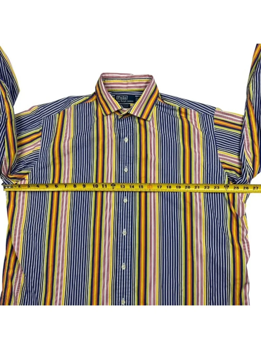 VTG Polo Ralph Lauren Westeron Men's Button Shirt Multicolor Stripe • XL